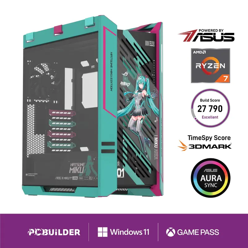 Pcbuilder Ryzen 7 9800X3d Asus X Miku Windows 11 Gaming Pc 1