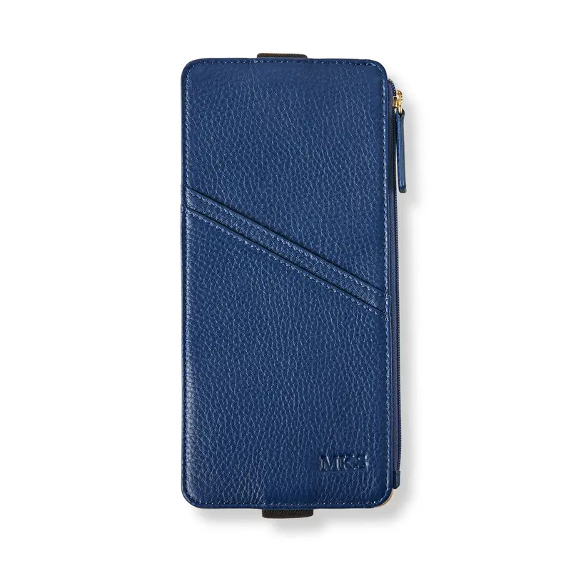 Pebbled Leather Zip-Pocket Notebook Belt 1