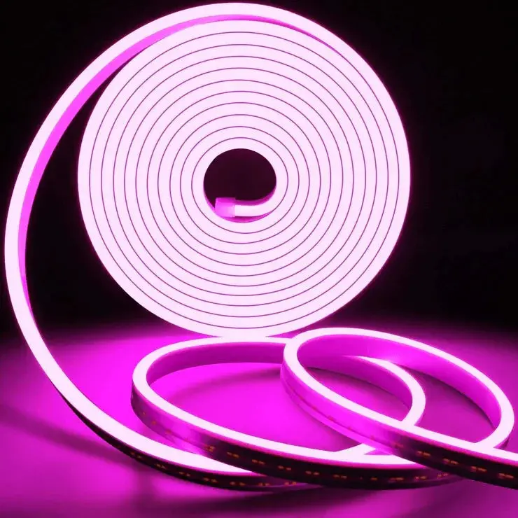 Pink 12V Dc Neon Led Strip Light 5 Meter | Flexible Neon Rope Light For Decorative & Architectural Lighting 1