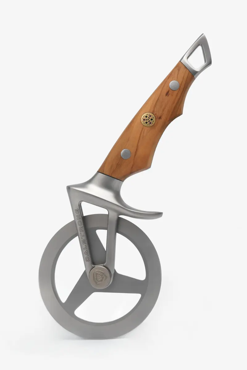 Pizza Wheel & Cutter | Olive Wood Handle | Wheel Series | Dalstrong © 1