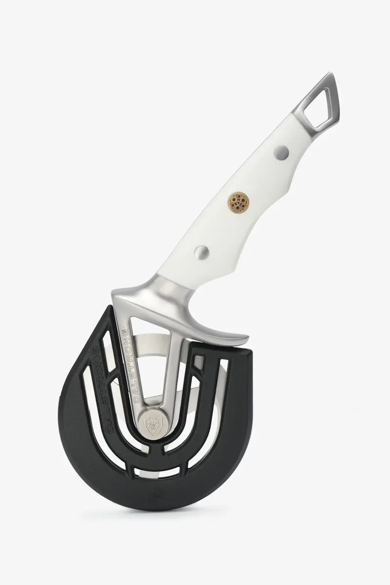 Pizza Wheel & Cutter | White Handle | Wheel Series | Dalstrong © 2