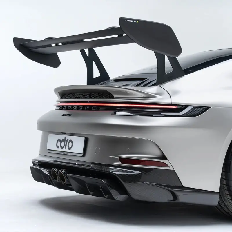 Porsche 992.1 / 992.2 Gt3 Pre-Preg Carbon Fibre At-P Swan Neck Rear Wing By Adro 1