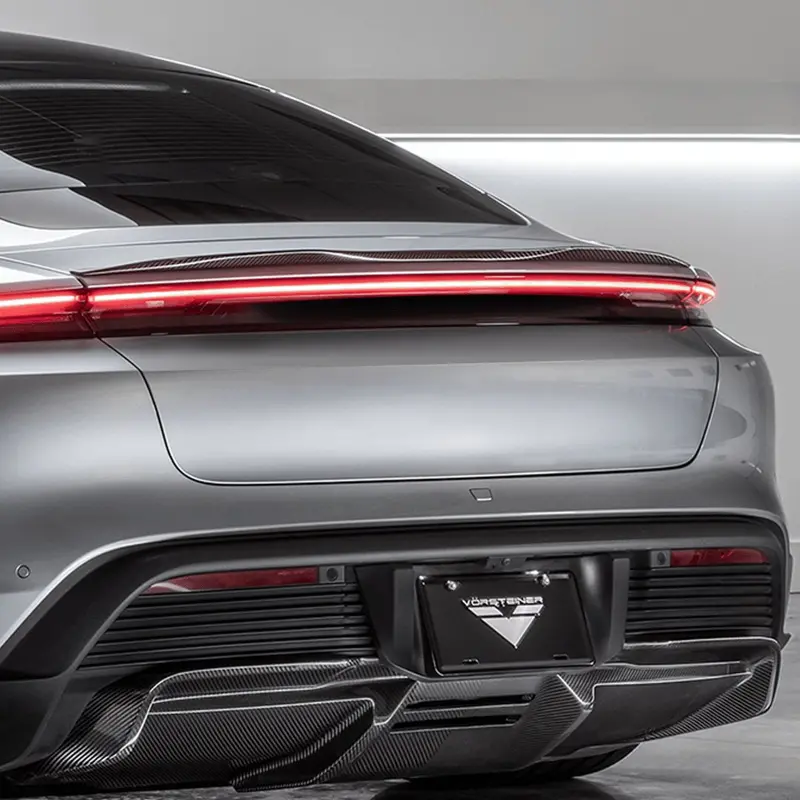 Porsche Taycan Turbo & Turbo S Carbon Fibre Decklid Rear Spoiler By Vorsteiner (2021+) 2