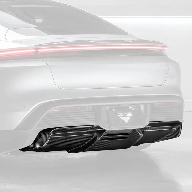 Porsche Taycan Turbo & Turbo S Carbon Fibre Rear Diffuser By Vorsteiner (2021+) 1