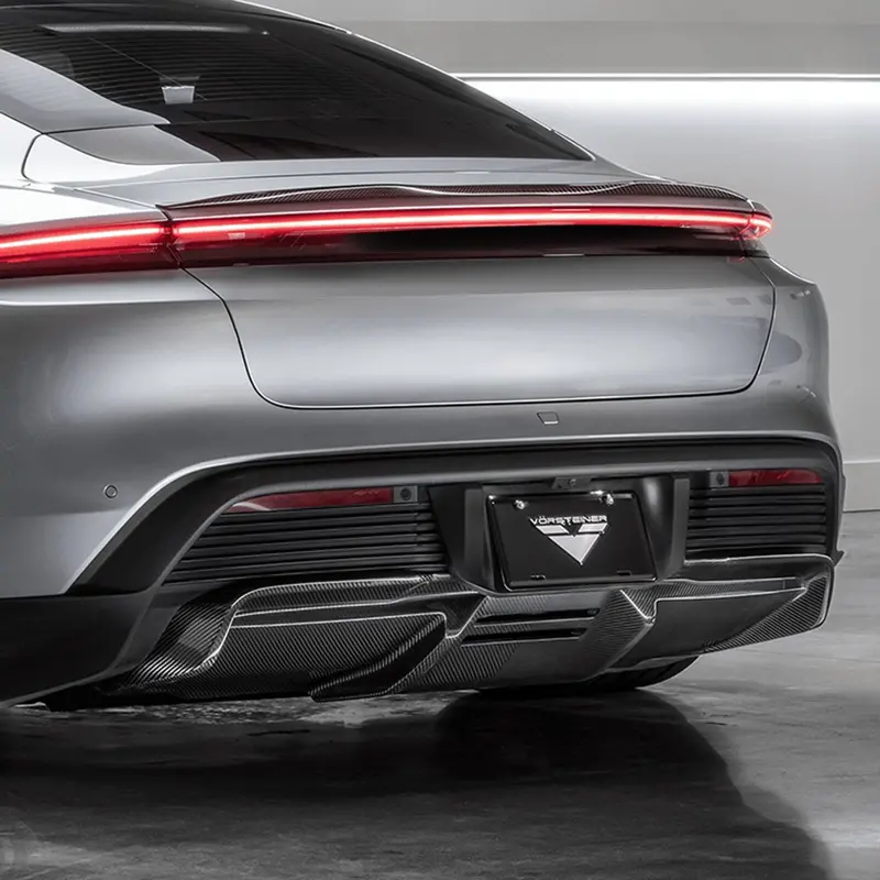 Porsche Taycan Turbo & Turbo S Carbon Fibre Rear Diffuser By Vorsteiner (2021+) 2