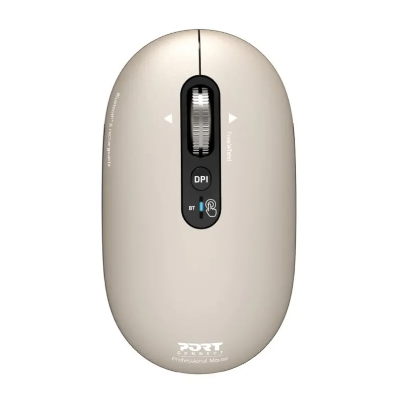 Port Connect Pure Mac Rechargeable Wireless And Bluetooth Mouse - Pearl 1