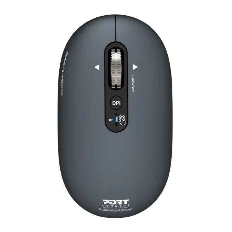 Port Connect Pure Mac Rechargeable Wireless And Bluetooth Mouse - Shadow 1