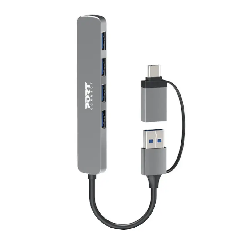 Port Connect Usb Type-C To 4-Port Usb-A 3.0 Hub 1