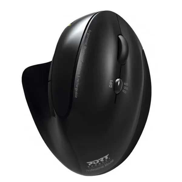 Port Connect Wireless Rechargeable Ergonoc Mouse Bluetooth – Black 1