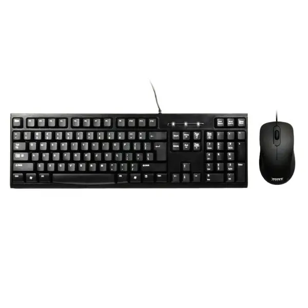 Port Design Combo Wired Mouse + Keyboard - Black 1