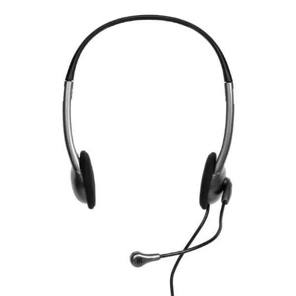 Port Stereo Headset With Mic With 1.2M Cable|1 X 3.5Mm|Volume Controller - Black 1