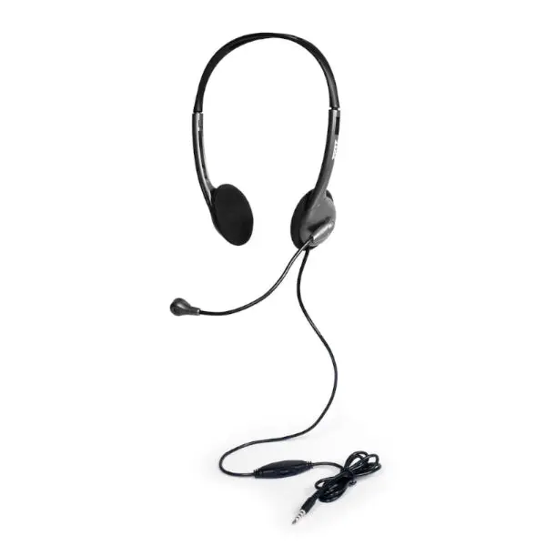 Port Stereo Headset With Mic With 1.2M Cable|1 X 3.5Mm|Volume Controller - Black 2