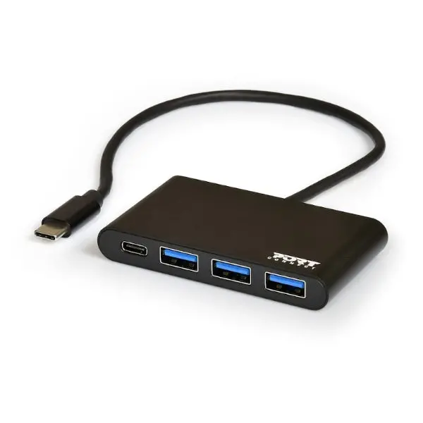Port Usb Type-C To 3 X Usb3.0 And 1 X Type-C Pd 30Cm 4 Port Hub - Black 1