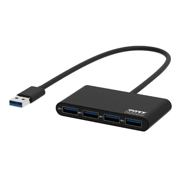 Port Usb3.0 To 4 X Usb3.0 5Gbps 4 Port Hub - Black 1