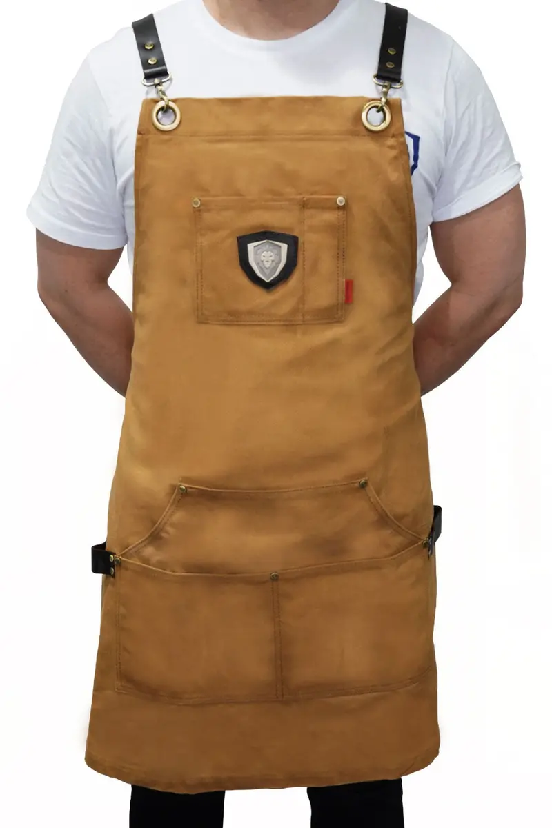 Professional Chef Apron | Brown 'Desert Drifter' | Heavy-Duty Waxed Canvas | Dalstrong © 1
