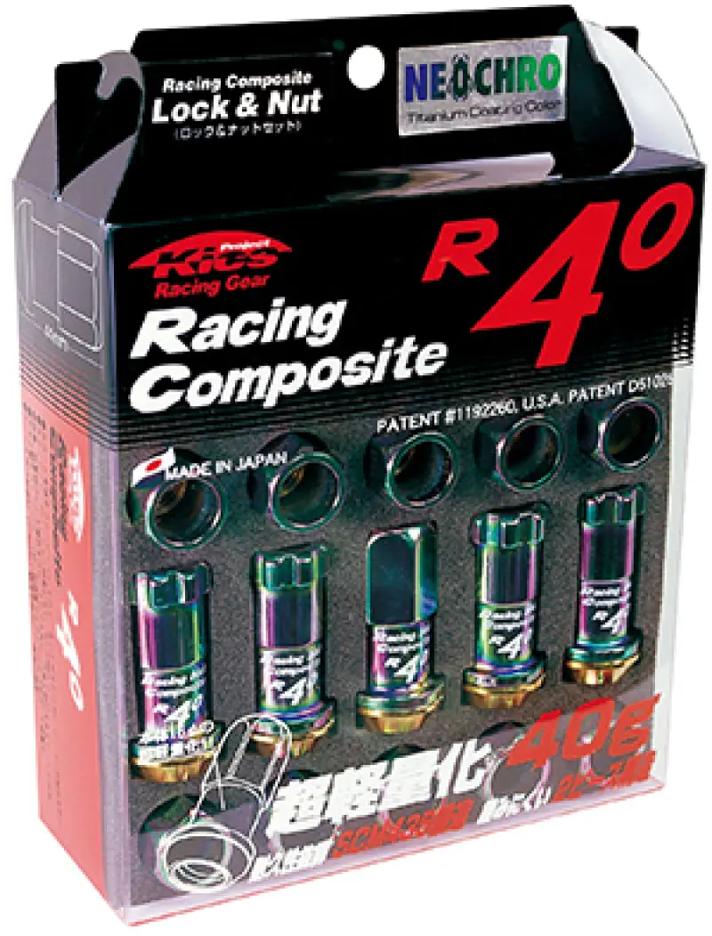 Project Kics 16+4 Neo Chrome Lock & Lug Nuts R40 Iconix - 12X1.50 1