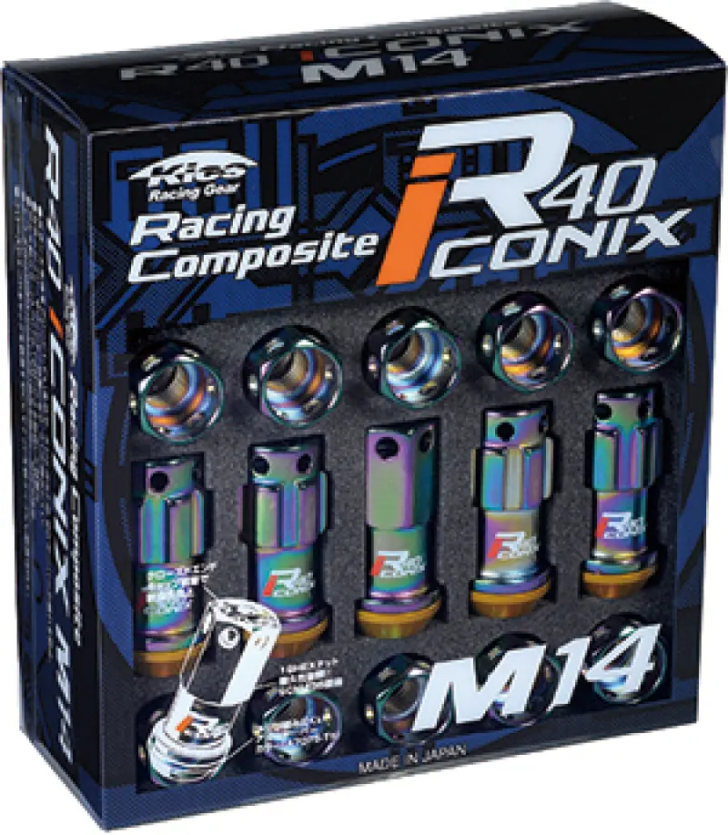 Project Kics 16+4 Neo Chrome Lock & Lug Nuts R40 Iconix - 14X1.50 1