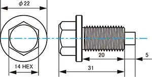 Project Kics Toyota/Daihatsu/Nissan Red Magnetic Drain Bolt - M12x1.25 2
