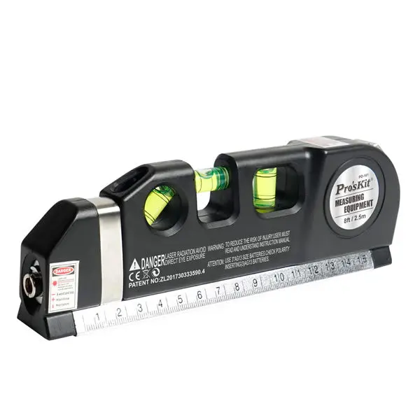 Pro's Kit Multi-Purpose Laser Level Measuring Tape Ruler - Net-Pd-161-C 1