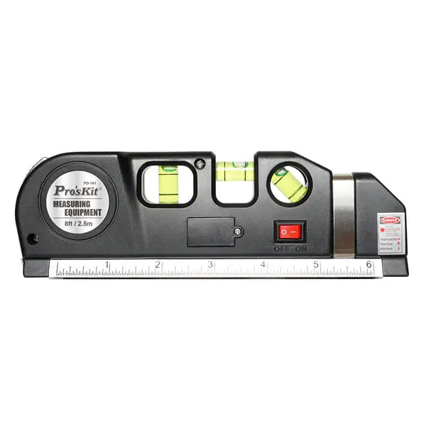 Pro's Kit Multi-Purpose Laser Level Measuring Tape Ruler - Net-Pd-161-C 2