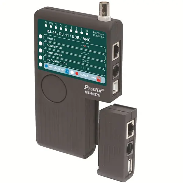 Pro's Kit Rj45/11/12/Bnc/Usb Cable Tester - Net-Mt-7057N 1