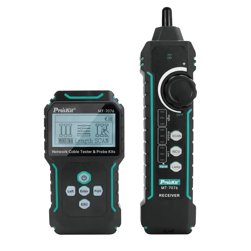 Pro'skit Lcd Network Cable Tester & Probe Kit 1