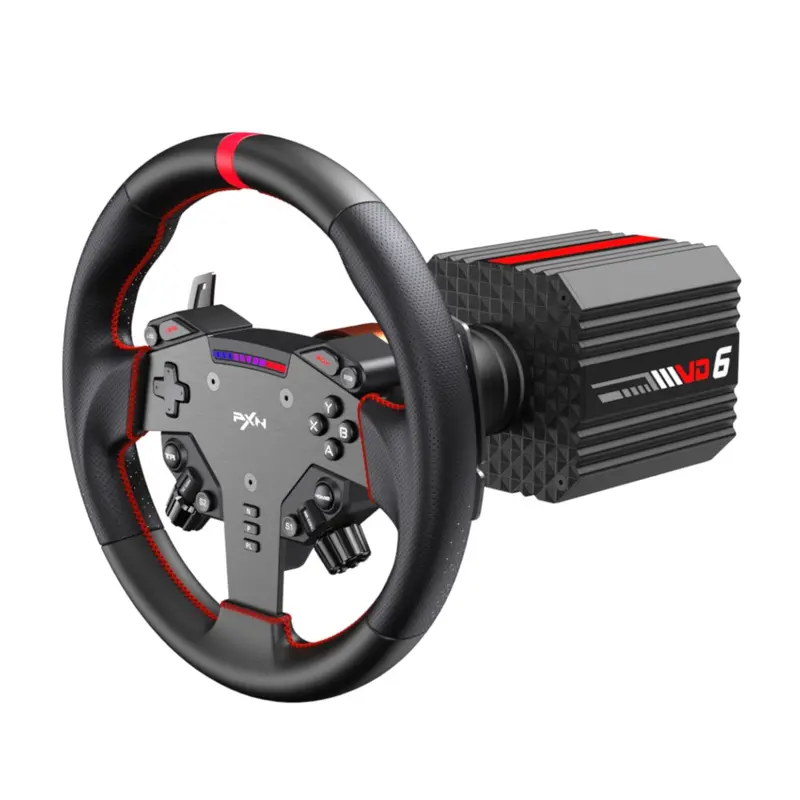 Pxn Vd6 Direct Drive Sim Racing Wheel | Pd-Hm Dual Pedal | Z9 Clamp Bundle 2