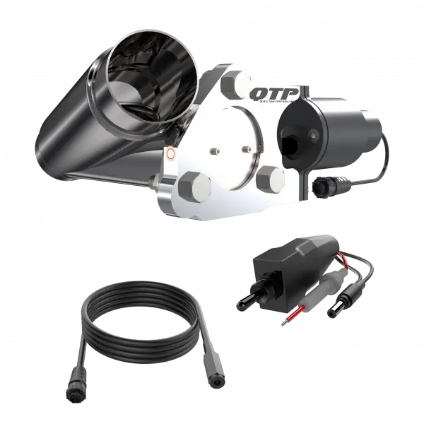 Qtp 2.25" Electric Exhaust Cutout Combo Kit 1