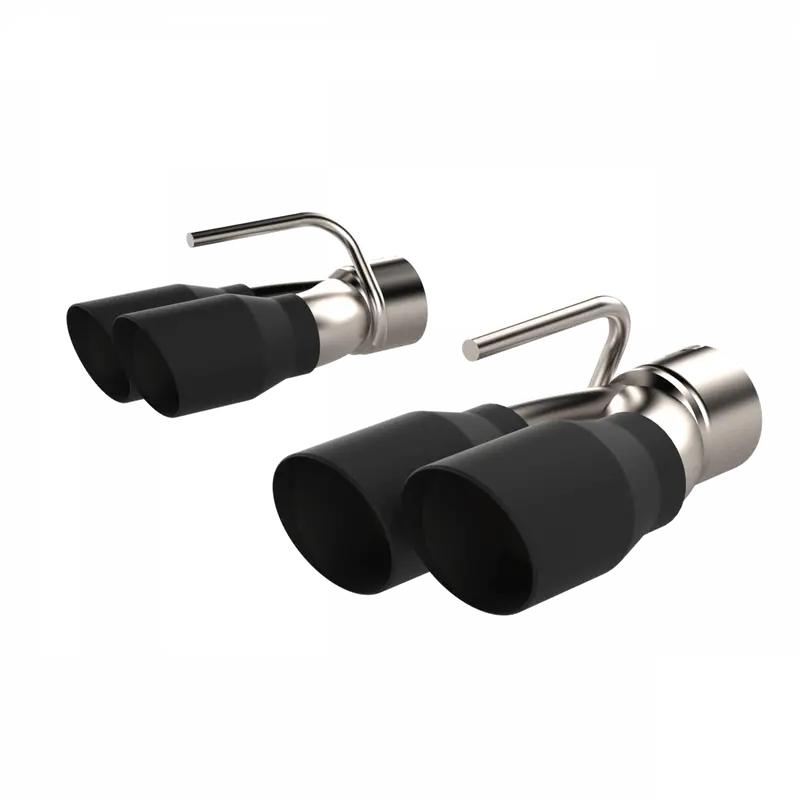 Qtp 2015-2022 Dodge Challenger 6.2/6.4L Black Quad Tip Adapter 1