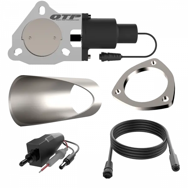 Quick Time Performance 2.75" Qtp Electric Exhaust Cutout Diy Combo Kit 1