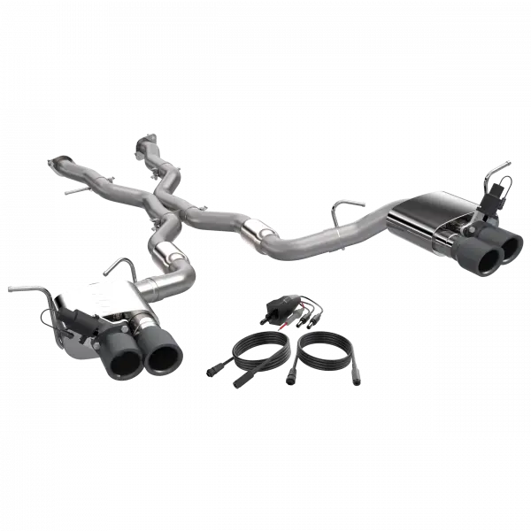 Quick Time Performance 2018-2022 Jeep Grand Cherokee Trackhawk 6.2L Qtp Screamer Cat Back Black Tips 1