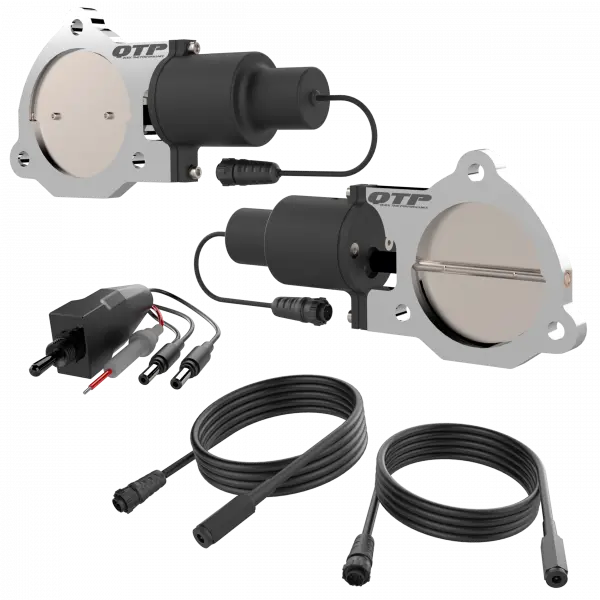 Quick Time Performance Dual 3.50" Qtp Electric Cutout Valves 1