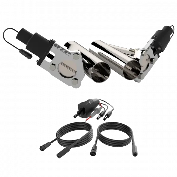 Quick Time Performance Dual 3" Qtp Electric Exhaust Cutout Combo Kit 1