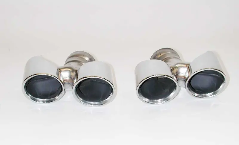Racing Dynamics 2012-2016 Porsche 991 Sport Quad Chrome Tailpipe Tips (90Mm) 1