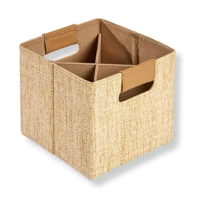 Raffia Desktop Foldable Storage Box 1