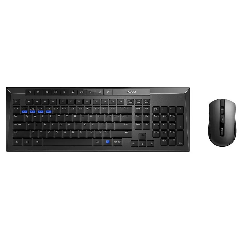 Rapoo 8210M Multimode Wireless  Ultraslim Combo - Black 1