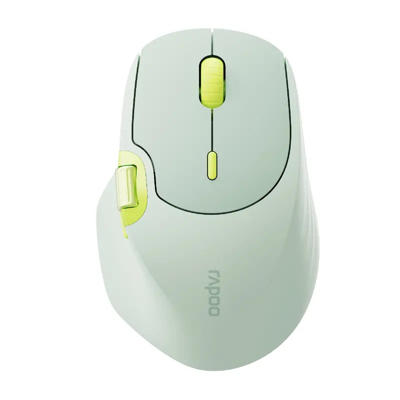 Rapoo Mt560 Multimode Rechargable Mouse - Green Yellow 2