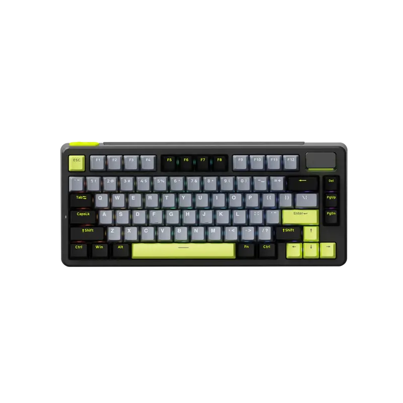 Rapoo V700diy-75 - Hot Swappable Mechanical Gaming Keyboard With Rgb - Black Grey Green 1