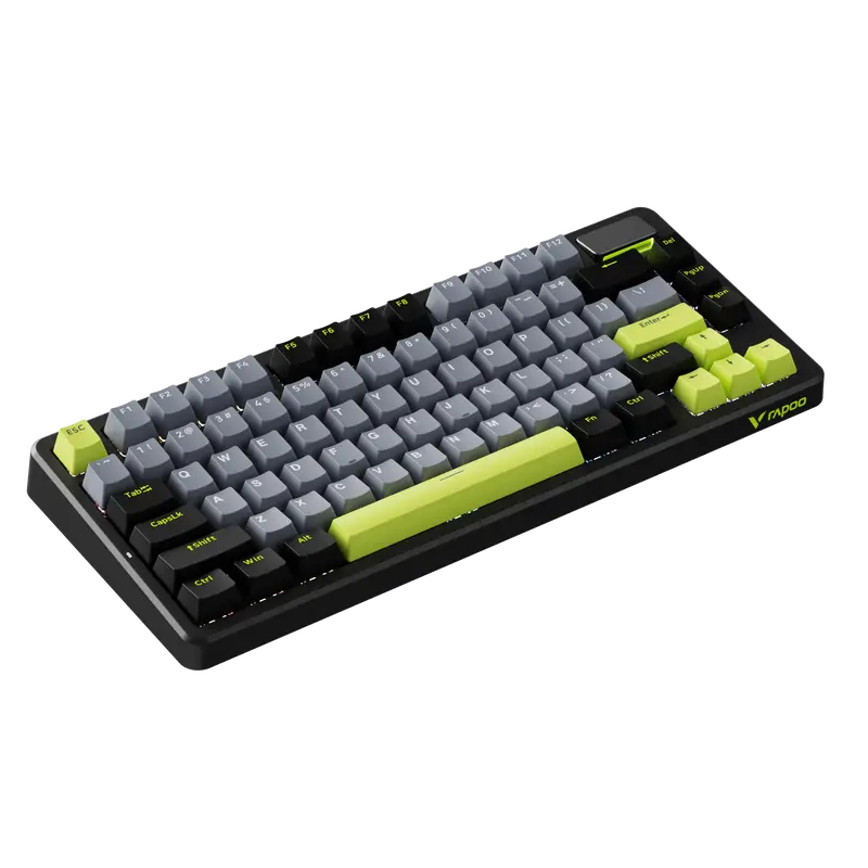 Rapoo V700diy-75 - Hot Swappable Mechanical Gaming Keyboard With Rgb - Black Grey Green 2