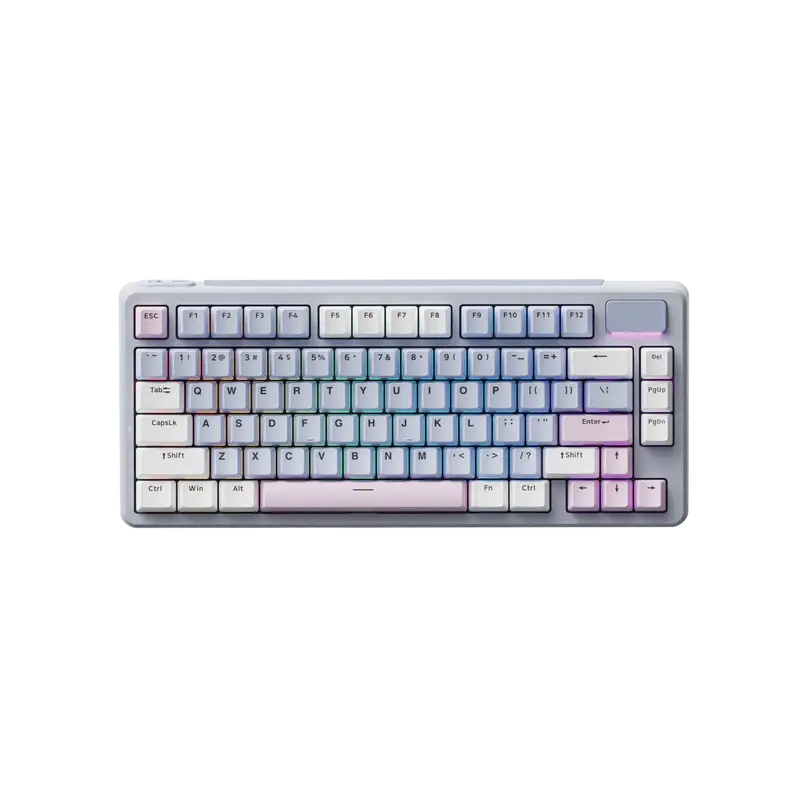 Rapoo V700diy-75 - Hot Swappable Mechanical Gaming Keyboard With Rgb - Blue Grey Pink 2