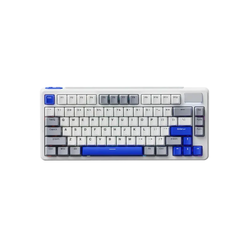 Rapoo V700diy-75 - Hot Swappable Mechanical Gaming Keyboard With Rgb - White Grey Blue 2