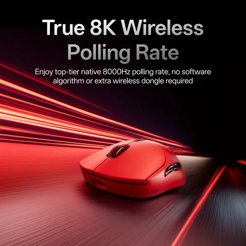Rapoo Vt2 Max Dual 8K - True 8K Polling Wireless Gaming Mouse - Black White 2