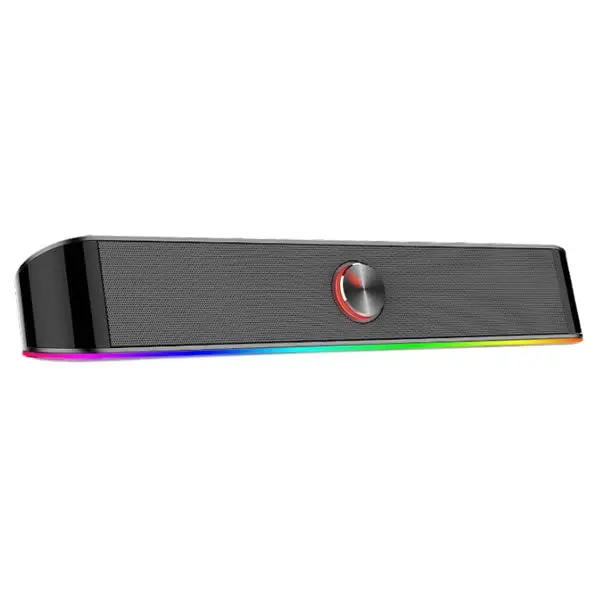 Redragon 2.0 Sound Bar Adiemus 2 X 3W Rgb Usb|Aux Pc Gaming Speaker – Black 2