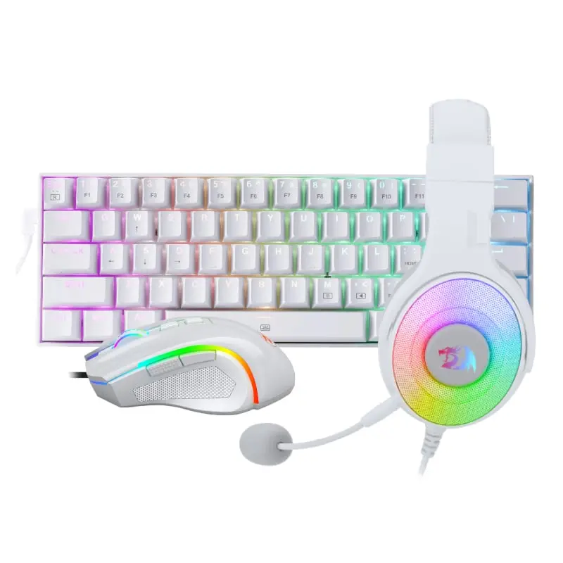 Redragon 3In1 Ms|Hs|Kb Wired Combo - White 1