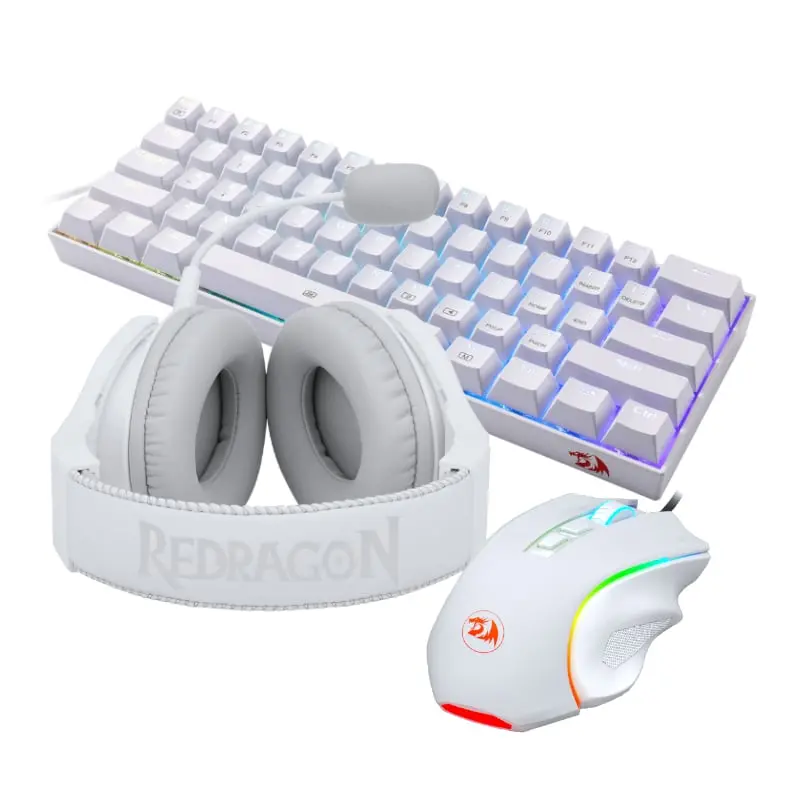 Redragon 3In1 Ms|Hs|Kb Wired Combo - White 2