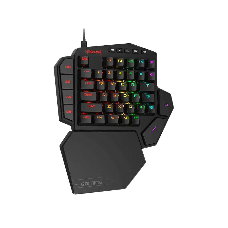 Redragon Diti Elite Pro One-Handed Rgb Wireless Mechanical Gaming Keyboard - Black 1