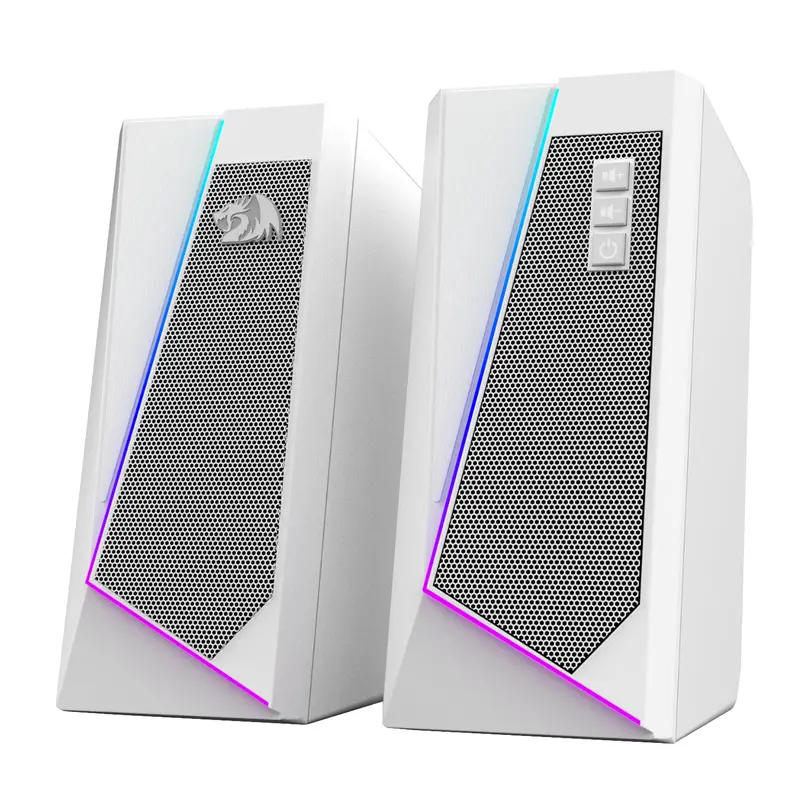 Redragon Gs20w Anvil 3W 2.0 Rgb Stereo Desktop Pc Speakers - White 1