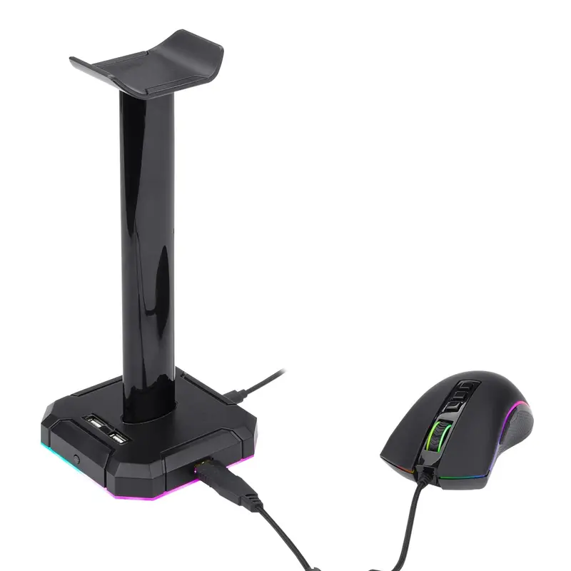 Redragon Ha300 Scepter Pro Rgb Headset Stand With Usb Hub (4 X Usb 2.0, Rgb Lighting) 2