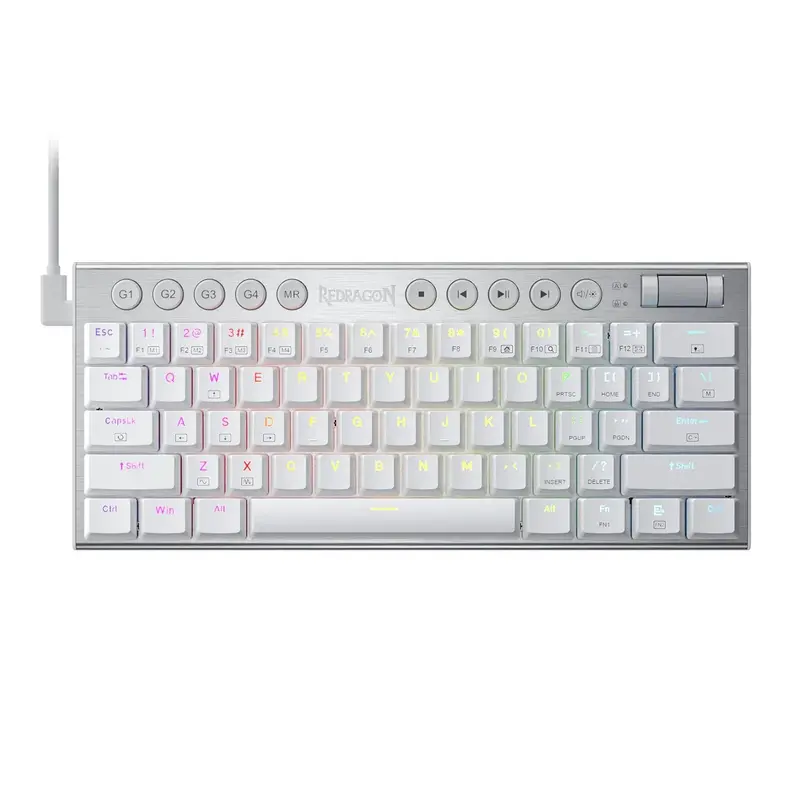 Redragon K632 Horus Mini 60% Rgb Wired Gaming Keyboard – White 1