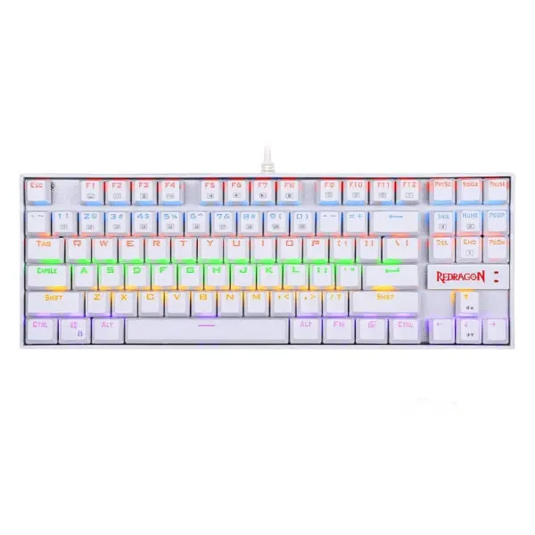 Redragon Kumara Mechanical 87 Key | Rgb Backlit Gaming Keyboard - White 1